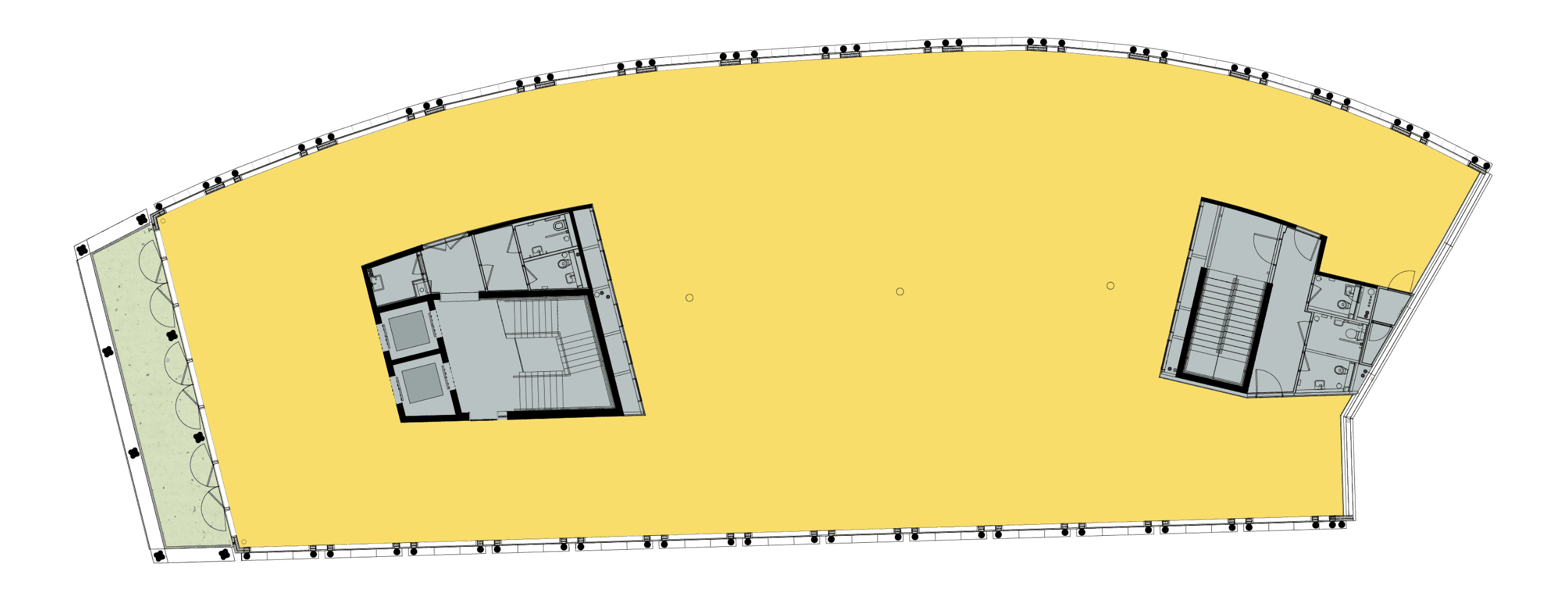 Floor plan of the 1st, 2nd and 3rd floors