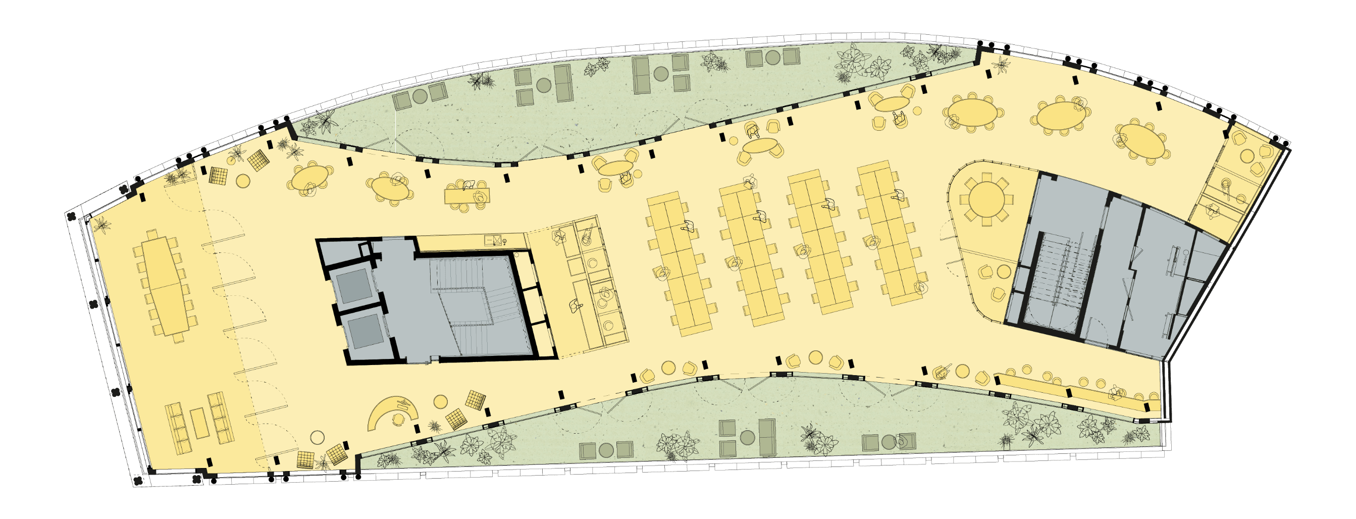 Space plan example of the 4th floor